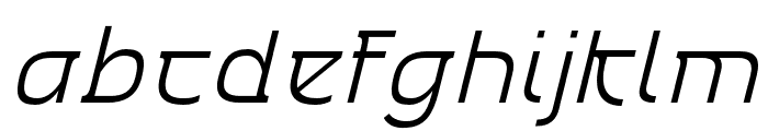 Emencut-ExtraLightSlanted Font LOWERCASE