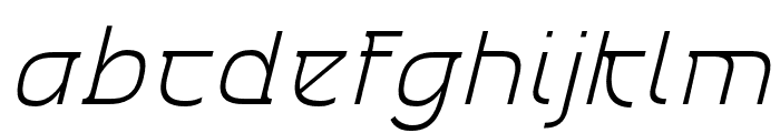 Emencut-ThinSlanted Font LOWERCASE