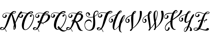 EmisetCalligraphy Font UPPERCASE