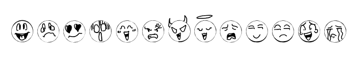 Emoji Doodle Font LOWERCASE