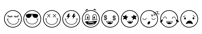 Emoji Face Bundle Font OTHER CHARS