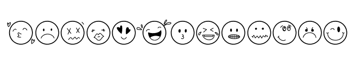 Emoji Face Bundle Font UPPERCASE