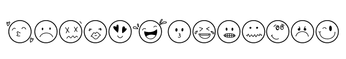 Emoji Face Bundle Font LOWERCASE