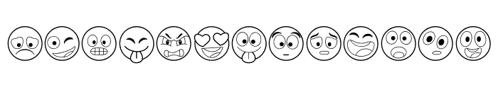 Emoji Smile face Font LOWERCASE