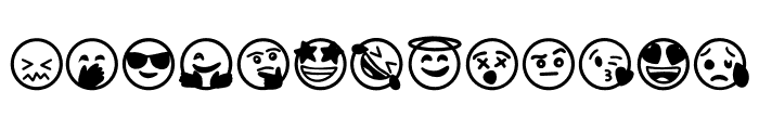 Emoji day Font LOWERCASE