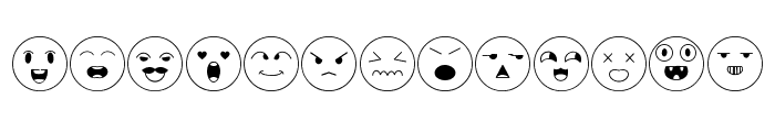 Emotion Dingbats Font UPPERCASE