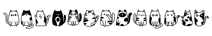 Endearing cat Font UPPERCASE