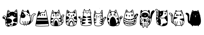 Endearing cat Font UPPERCASE