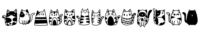 Endearing cat Font LOWERCASE