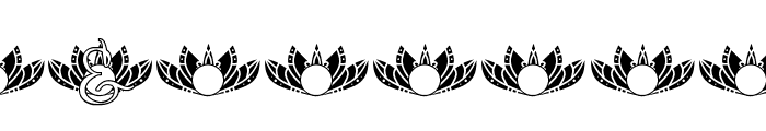 Energy Lotus Mandala Monogram Font OTHER CHARS