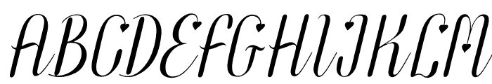 Enfiyali Alovelly Italic Font UPPERCASE