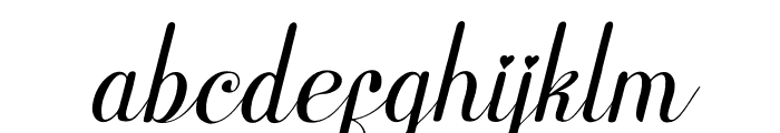 Enfiyali Alovelly Italic Font LOWERCASE