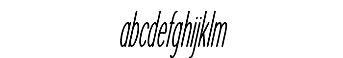 Enuy Condensed Italic Font LOWERCASE
