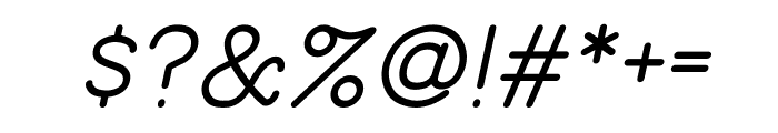 Enuy Regular Italic Font OTHER CHARS