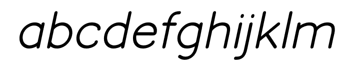 Enuy Regular Italic Font LOWERCASE
