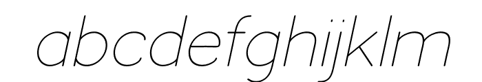 Enuy Thin Italic Font LOWERCASE