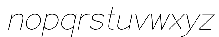 Enuy Thin Italic Font LOWERCASE