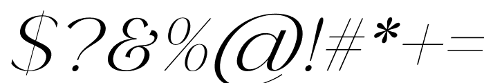 Ergisa Italic Font OTHER CHARS