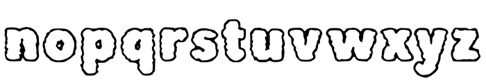 Eroded_Outline Font LOWERCASE