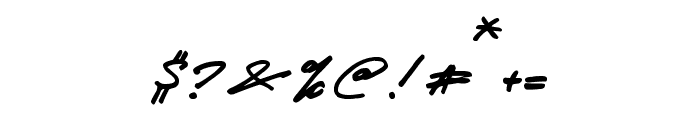 Escape Signature Font OTHER CHARS