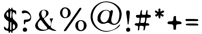 Established Typewriter Regular Font OTHER CHARS