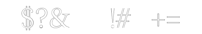 Ethan-Outline Font OTHER CHARS