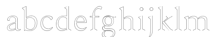 Ethan-Outline Font LOWERCASE