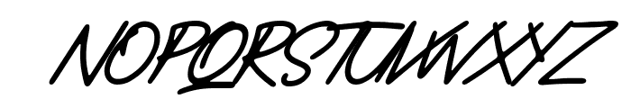 Ethan Signature Italic Font UPPERCASE