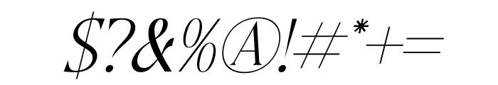 Ethena Emporium Serif Italic Font OTHER CHARS