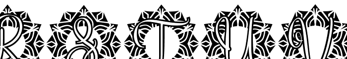 Ethnic Mandala Monogram Font UPPERCASE
