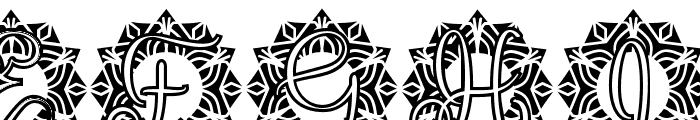 Ethnic Mandala Monogram Font LOWERCASE