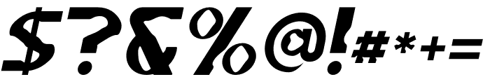 Etternal Italic Font OTHER CHARS