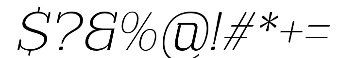 Euraliax Extra Light Italic Font OTHER CHARS