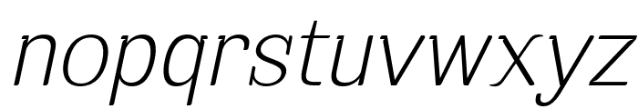 Euraliax Extra Light Italic Font LOWERCASE