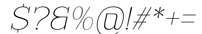 Euraliax Thin Italic Font OTHER CHARS