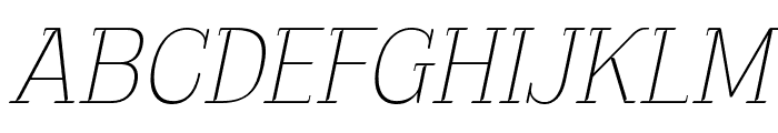 Euraliax Thin Italic Font UPPERCASE