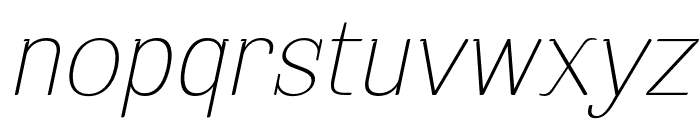Euraliax Thin Italic Font LOWERCASE