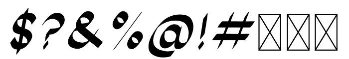Eutony Italic Font OTHER CHARS