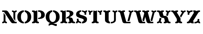 Evereast Slab-Serif Army Stencil Font UPPERCASE