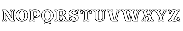 Evereast Slab-Serif Outlines Outline Font UPPERCASE