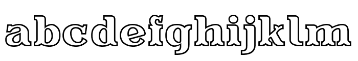 Evereast Slab-Serif Outlines Outline Font LOWERCASE