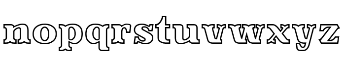 Evereast Slab-Serif Outlines Outline Font LOWERCASE