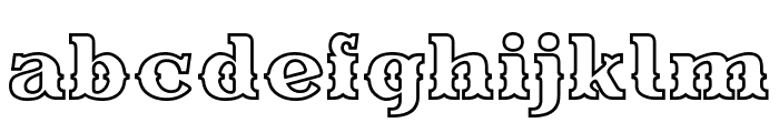 Evereast Slab-Western Hollows Outline Font LOWERCASE