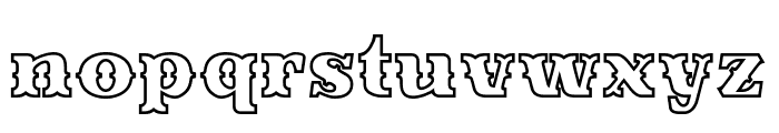 Evereast Slab-Western Hollows Outline Font LOWERCASE