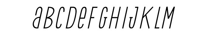 Evergrow Italic Font LOWERCASE