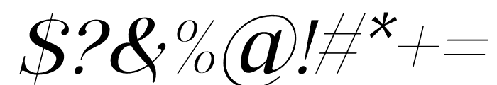 Everlast Roman Serif Italic Font OTHER CHARS