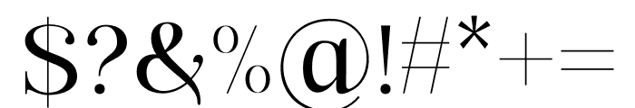 Everlast Roman Serif Font OTHER CHARS