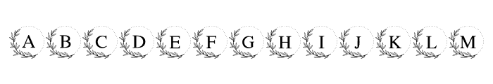 Everleaf Monogram Font UPPERCASE