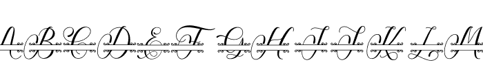 Evina monogram Font UPPERCASE