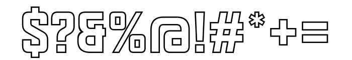 Evogria New Outline Font OTHER CHARS
